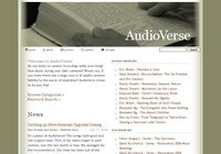 Screenshot of original AudioVerse homepage